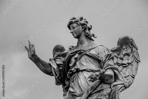 Statue on Ponte Sant'Angelo, in Rome, Italy 