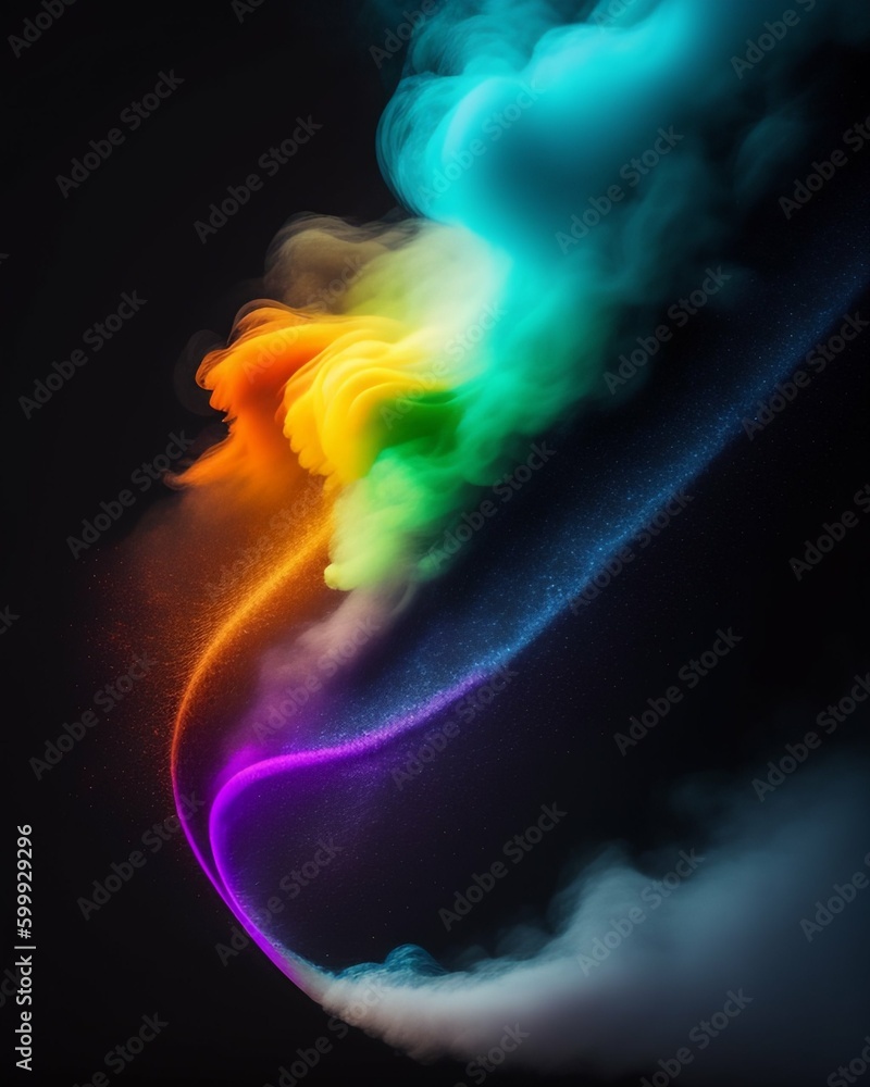 rainbow and smoke rainbow and smoke