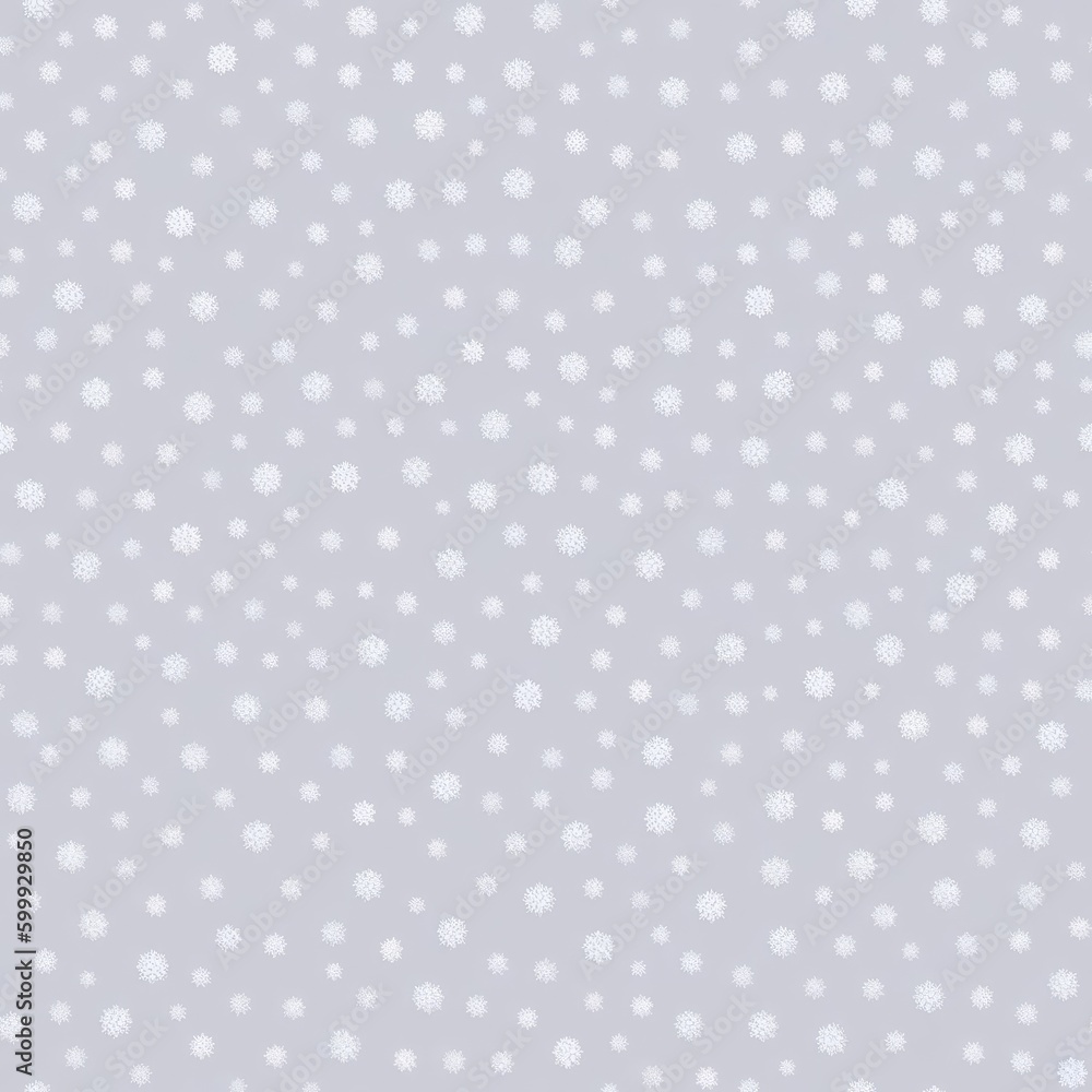 Seamless texture of a pattern of snowflakes. Created by a stable diffusion neural network.