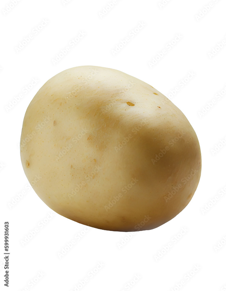 Potato on transparent background, created with generative AI Potato on transparent background, created with generative AI