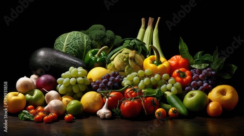 variety of fresh fruits and vegetables