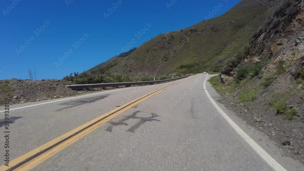 Big Sur Pacific Coast Highway Northbound 3 Ragged Point to Cape San Martin 03 Front View Multi Camera Driving Plate California USA Big Sur Pacific Coast Highway Northbound 3 Ragged Point to Cape San Martin 03 Front View Multi Camera Driving Plate California USA