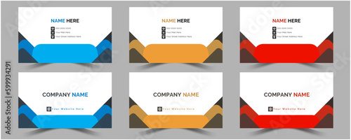 Double-sided creative business card vector. Business card for business and personal use. Vector illustration design. professional business card design.