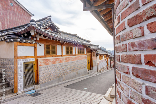 Bukchon Hanok Village, a Korean traditional style architecture house in Seoul, South Korea © Photo_J