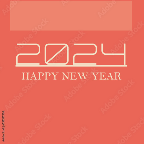 illustration of a 2024 new year card