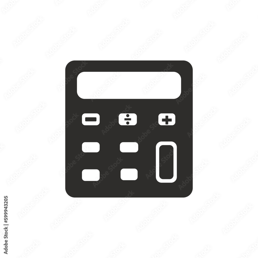 calculator icon, flat vector illustration calculator icon, flat vector illustration
