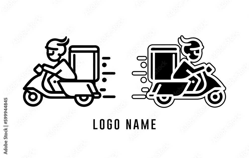 Delivery icon outline, Delivery Logo vector, delivery truck flat vector, Delivery symble silhouette, food delivery icon