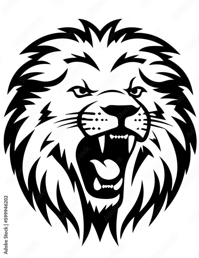 Lion head Head Vector Logo Fitness Sports Icon Tattoo SVG
