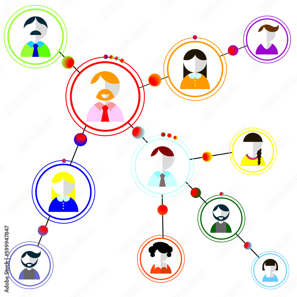 Social network, affiliate program, infographics Social network, affiliate program, infographics