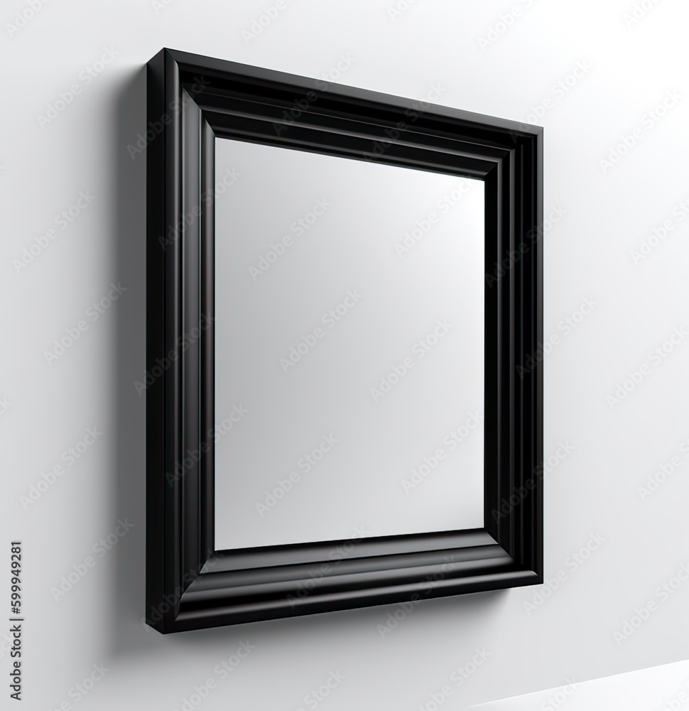 Mock up frame with minimal decor close up in home interior background. Generative Ai. Mock up frame with minimal decor close up in home interior background. Generative Ai.