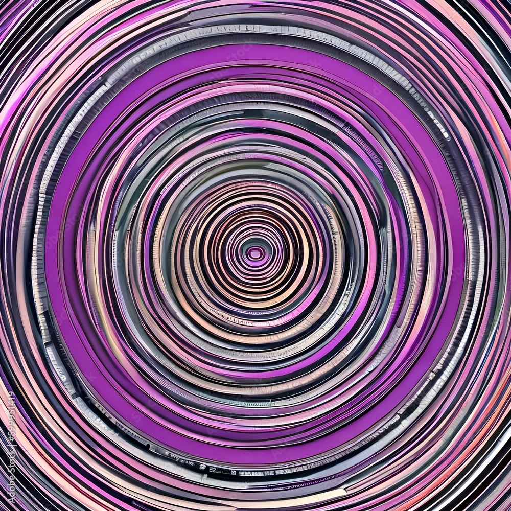 A circular design with intricate interlocking shapes in shades of purple and pink5, Generative AI A circular design with intricate interlocking shapes in shades of purple and pink5, Generative AI
