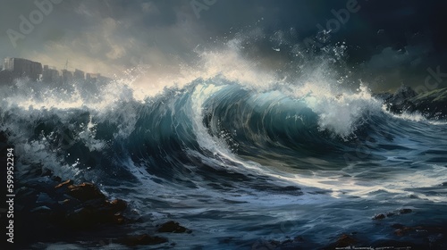 stormy sea waves © faiz