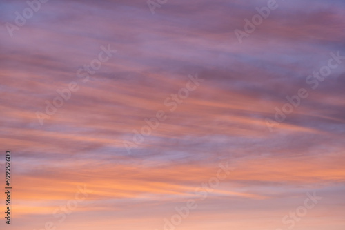 Majestic sunrise dramatic skyscape. Amazing clouds with orange light of nature © ArieStudio