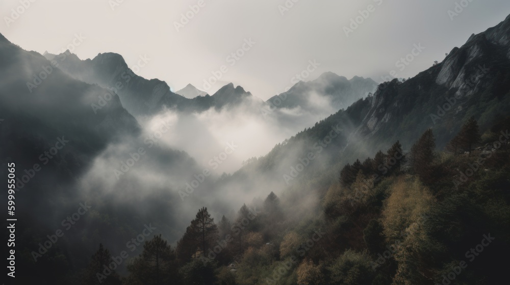 Misty Mountain Clouds