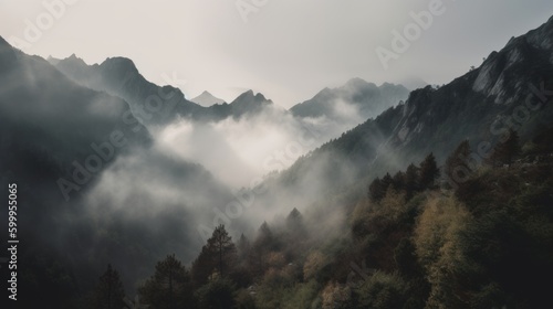 Misty Mountain Clouds