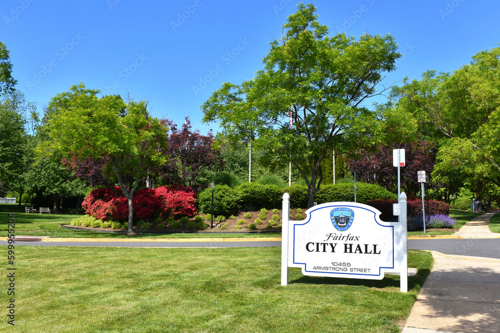 Fairfax City Hall Sign, Virginia, USA Stock Photo Adobe Stock