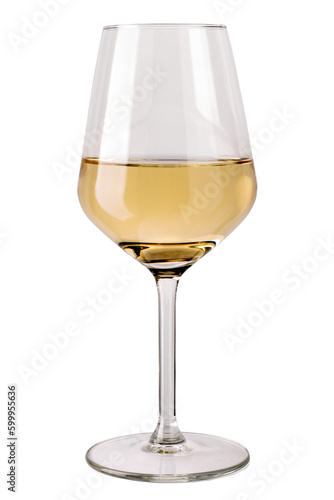 White wine goblet isolated