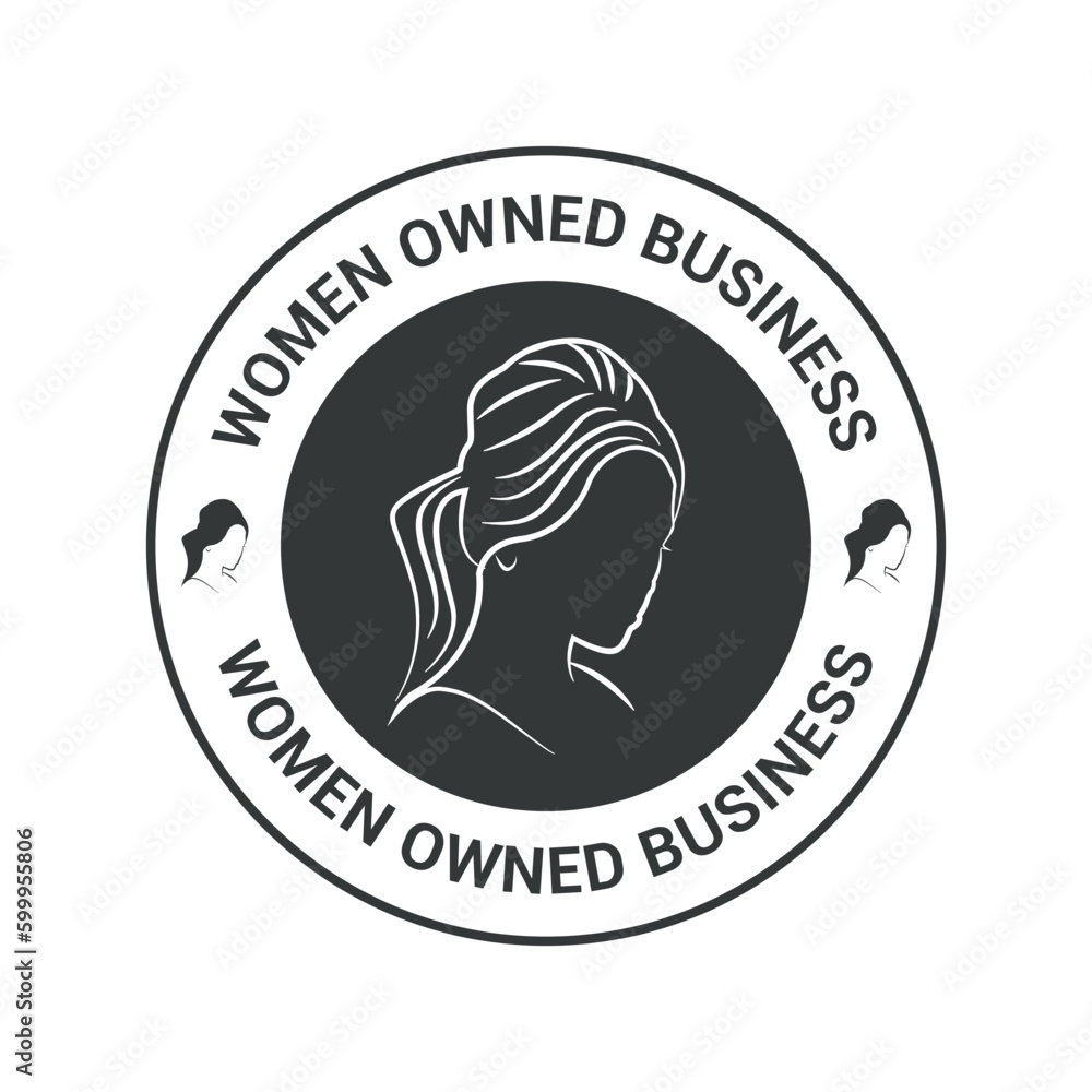 Women Owned Logo. Women Owned vector logo design. Women Owned business