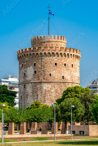 White tower on Thessaloniki embankment, Greece