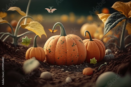 Pumpkins in the Dirt Picked...