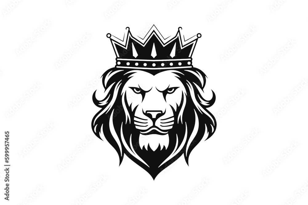 lion head with crown lion head with crown