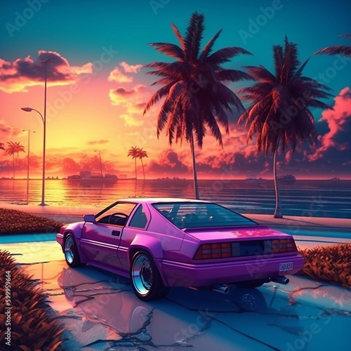 Auto im Sonnenuntergang © Maybachlos