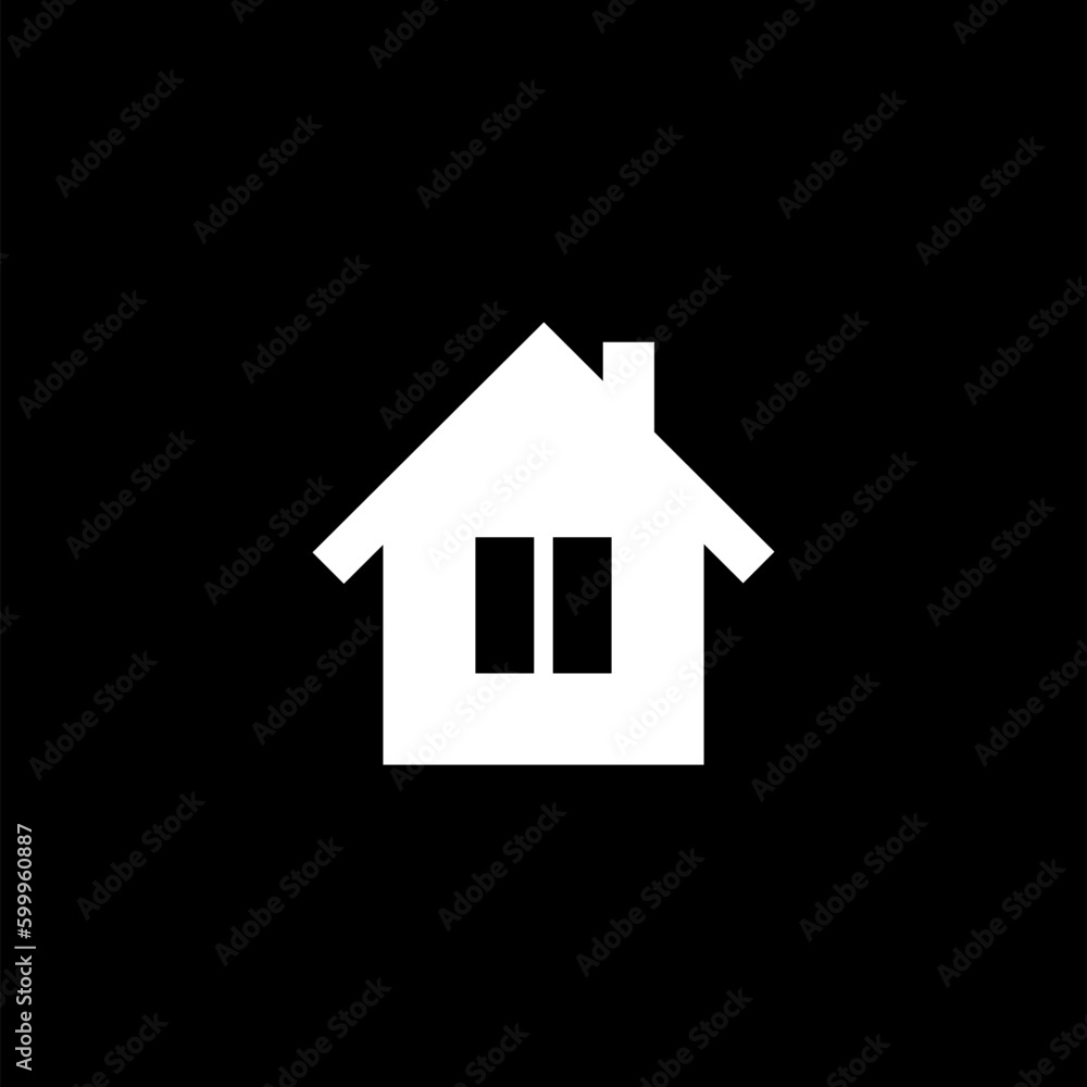 House Home Simple icon isolated on black background House Home Simple icon isolated on black background