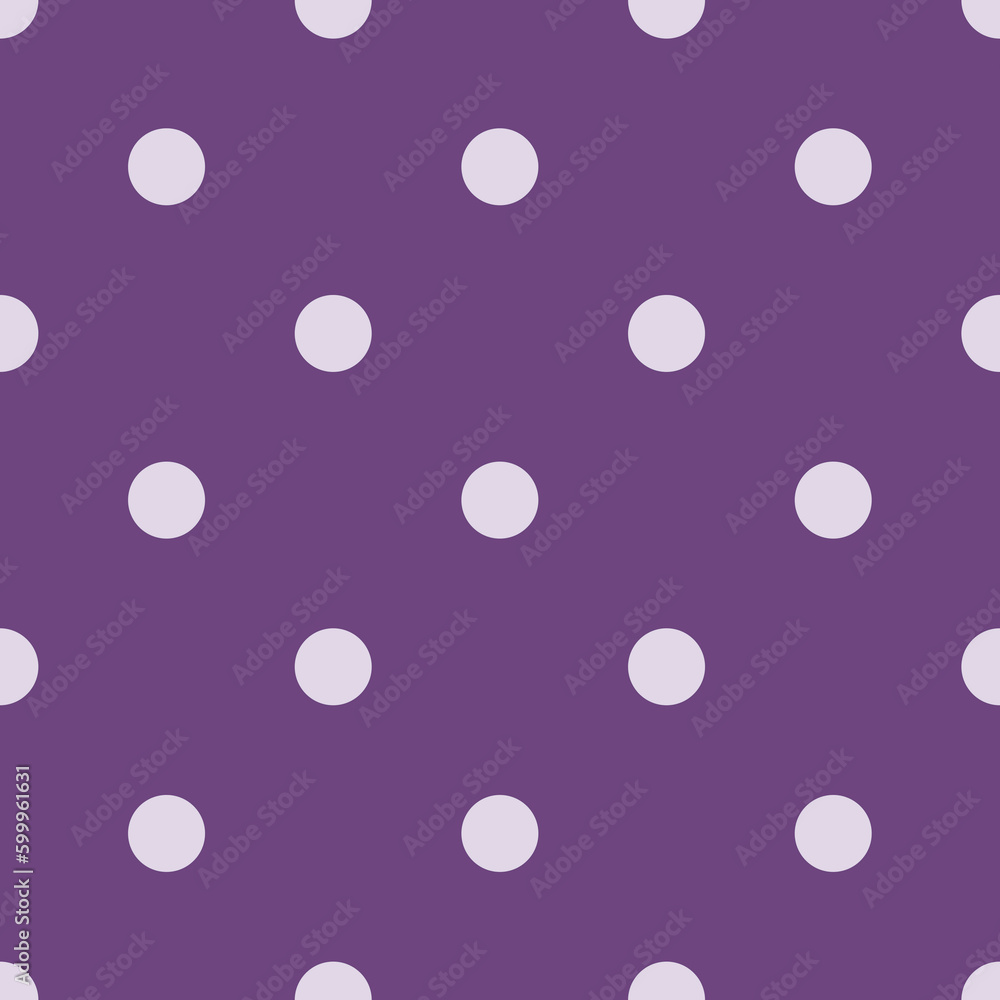 Purple color Seamless polka dot pattern. Colored repeat dots background for Your design

