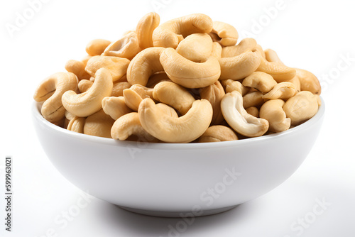 Cashew nuts in a bowl, Generative AI