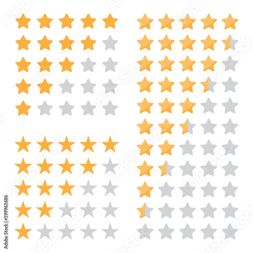 Rating stars badges. Feedback or Rating. Rank, level of satisfaction rating. Five stars customer product rating review. 5 star rating icon. Set of rating stars in three different styles.