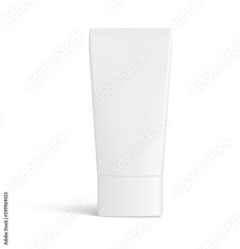 Soft Plastic Cosmetic Lotion Cream Toothpaste Tube Packaging Isolated 3D Rendering