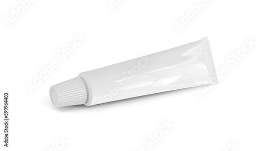 Soft Plastic Cosmetic Lotion Cream Toothpaste Tube Packaging Isolated 3D Rendering