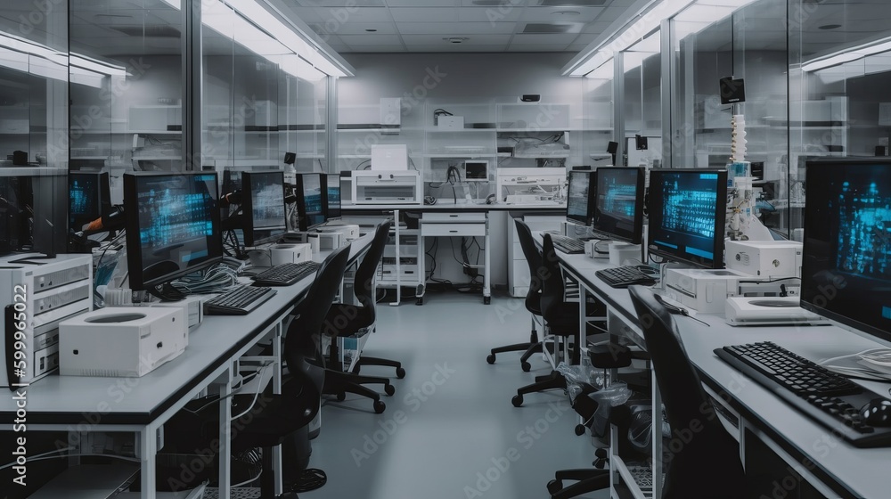 A high tech laboratory filled with cutting edge. AI generated A high tech laboratory filled with cutting edge. AI generated