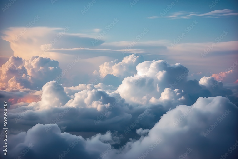 aerial clouds from space, aerial clouds from space. AI Generated