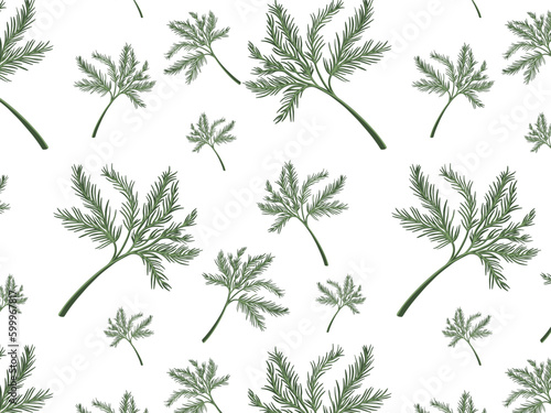 fresh greens  pick for food  pattern seamless  vector illustration