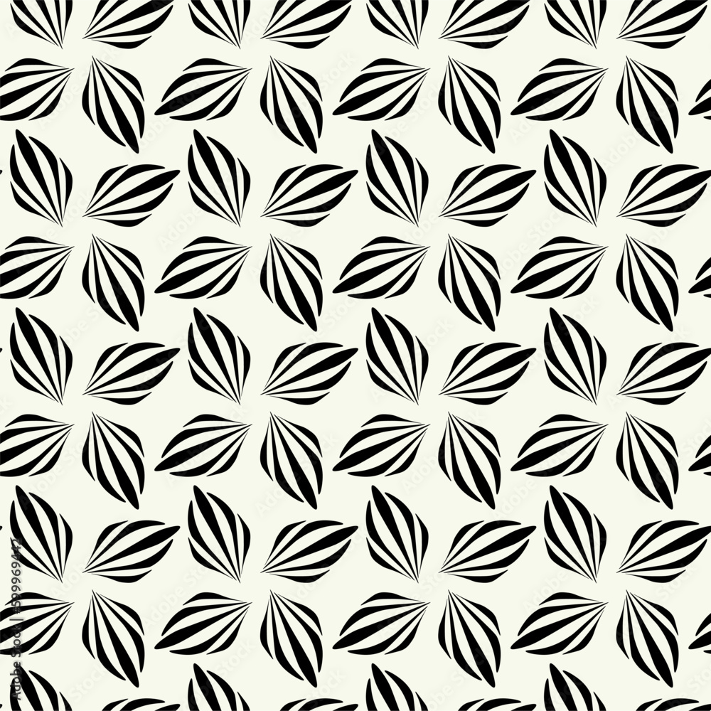 Vector monochrome geometric pattern in simple graphic design. Fashion trendy geometry.