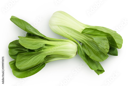 Fotografie Fresh pak choi cabbage isolated on white background