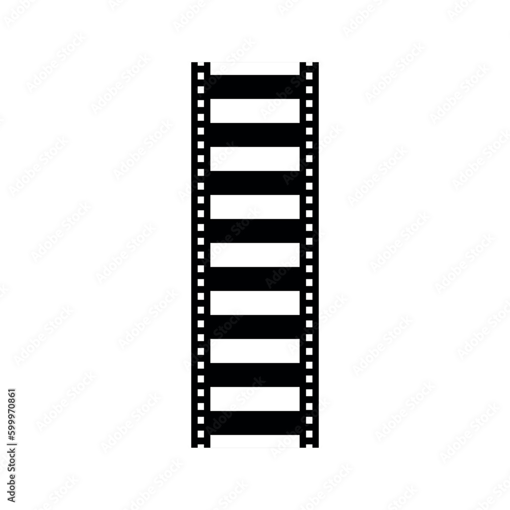 Movies Flim background with Flim roll. Film Strip icon. Film tape vintage icon isolate
