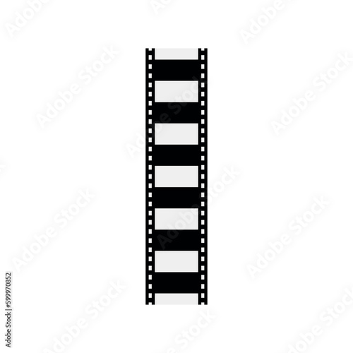 Film strip movie cinema icon graphic vector image. 3d film strip collection vector image. Vector realistic illustration of film strip on white background