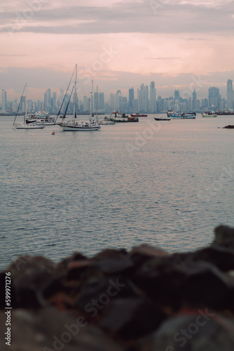 The heart of Panama: an iconic image of the city from the causeway photo