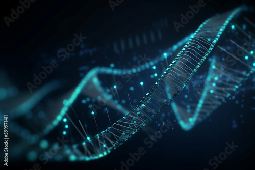 DNA translation process. DNA, background Generative AI photo