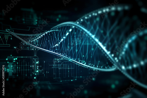 DNA computing applications. DNA, background Generative AI