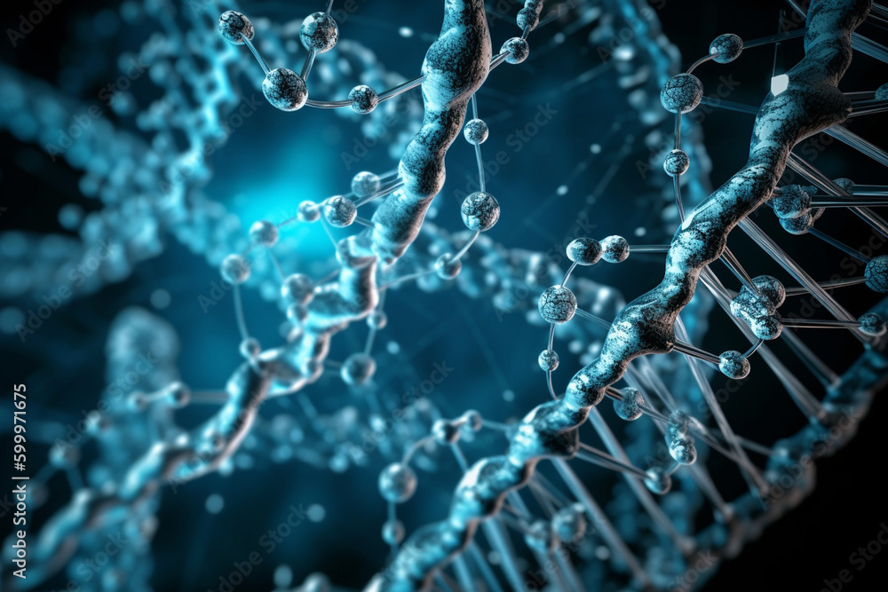 DNA and proteomics. DNA, background Generative AI DNA and proteomics. DNA, background Generative AI