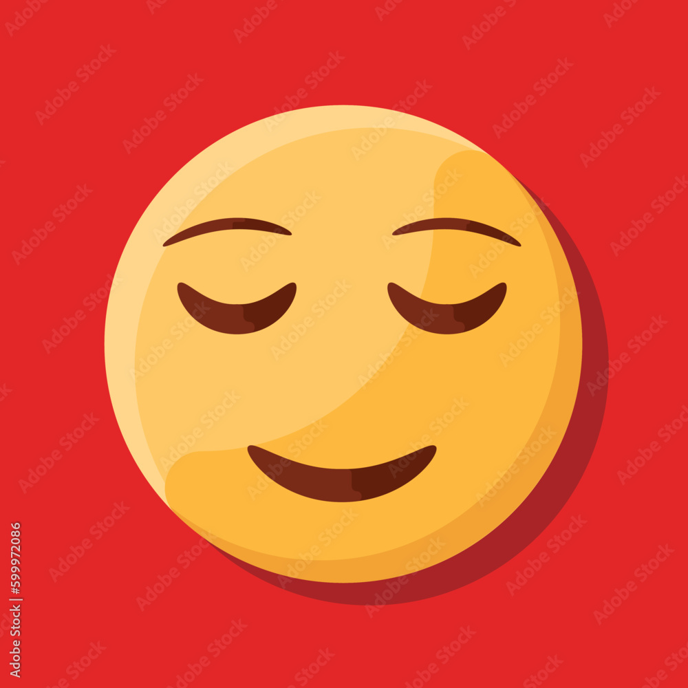 Fototapeta premium Peaceful Smiley Face Emoji