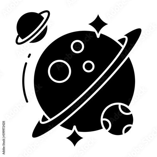Modern design icon of solar system 