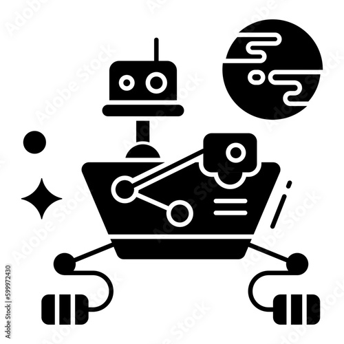 A unique design icon of space rover 
