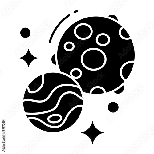 Modern design icon of solar system 