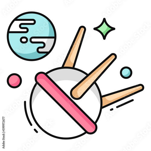 Modern design icon of sputnik 