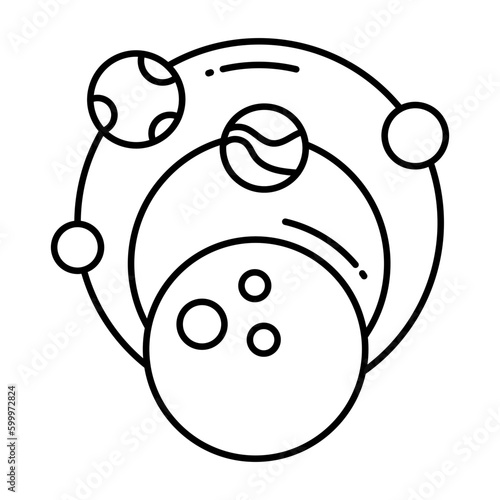 Modern design icon of solar system 
