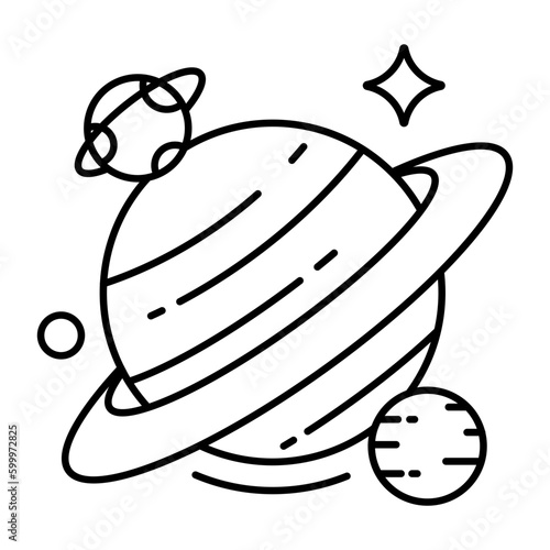 Modern design icon of solar system 